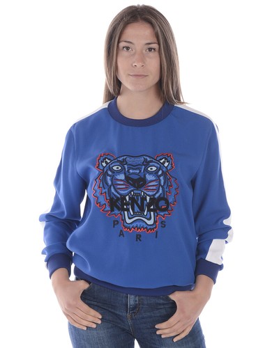 Felpa Kenzo Sweatshirt Hoodie Donna Blu 5AC 2TO010 74 Tg. M