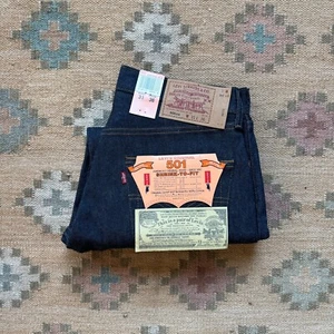 Pantalones de mezclilla Levis para hombre 31x36 501 STF 00s DS Raw 501-0000 lavado oscuro rígido raros nuevos con etiquetas de colección - Imagen 1 de 7