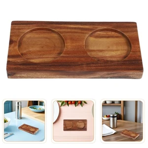 2 Pcs Spice Jar Display Tray Wood for Spices Pepper Grinder Base - Picture 1 of 12