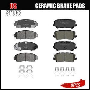 Front And Rear Brake Disc Pads w/Hardware For 2019 - 2023 2024 Honda Passport - Picture 1 of 6