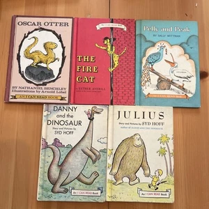 Vintage Children Books-Julius,Polly Peak-The Fire Cat Danny Dinosaur,Oscar Otter - Picture 1 of 6