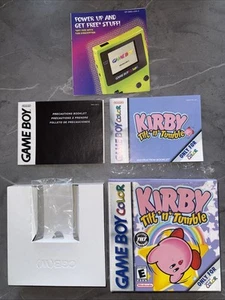 Nintendo Game Boy Color Kirby Tilt Tumble Original Box Manual Inserts Near MINT - Picture 1 of 17