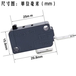 1X For Honeywell V15T16-CP200 Micro Limit Switch 16A 125/250VAC 1/2HP T125 2 Pin - Picture 1 of 2
