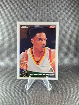 Brandon Jennings ROOKIE REFRACTOR RC 2009-10 Topps Chrome /500 #102 BUCKS - Image 1 of 2