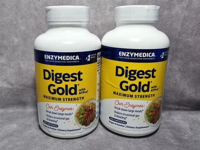 2x Enzymedica Digest Gold com ATPro força máxima 240 (480 cápsulas) novo lacrado - Imagem 1 de 4