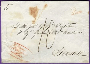 1831 Cover, PISA Italy to Fermo, Disinfected in Rome H/S, From S. Stefano, Pisa! - Picture 1 of 2