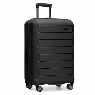 Pagosa Indestructible Hardshell Expandable Spinner Luggage, Black, 26-Inch Me... - Image 1 of 4
