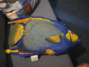 Vintage Queen Angelfish dekoratives Kissen von Salamander Graphics Co. 24 cm - Bild 1 von 10