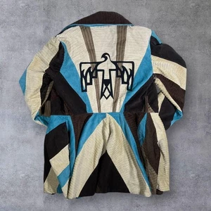 Vintage Lazy Mare Corduroy Native American Embroidered Jacket Women's M L - Picture 1 of 4
