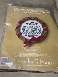 Vine Wreath Counted Cross Stitch Kit No. 602 Alphabet - Picture 1 of 2