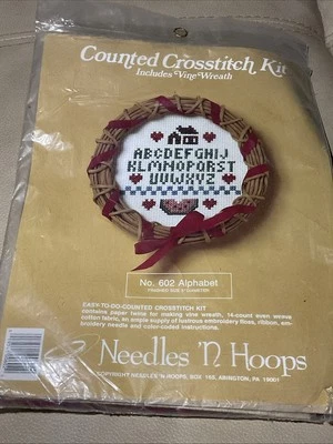 Vine Wreath Counted Cross Stitch Kit No. 602 Alphabet - Image 1 of 2
