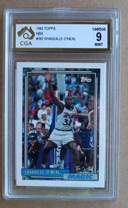Shaquille O'Neal Topps Rookie RC 1992/93 - NBA Card #362 CGA 9 MINT not PSA - Picture 1 of 2