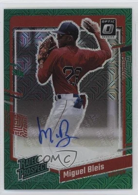 2023 Panini Donruss Green Mojo Prizm /15 Miguel Bleis #RPS-MB Auto - Image 1 of 2