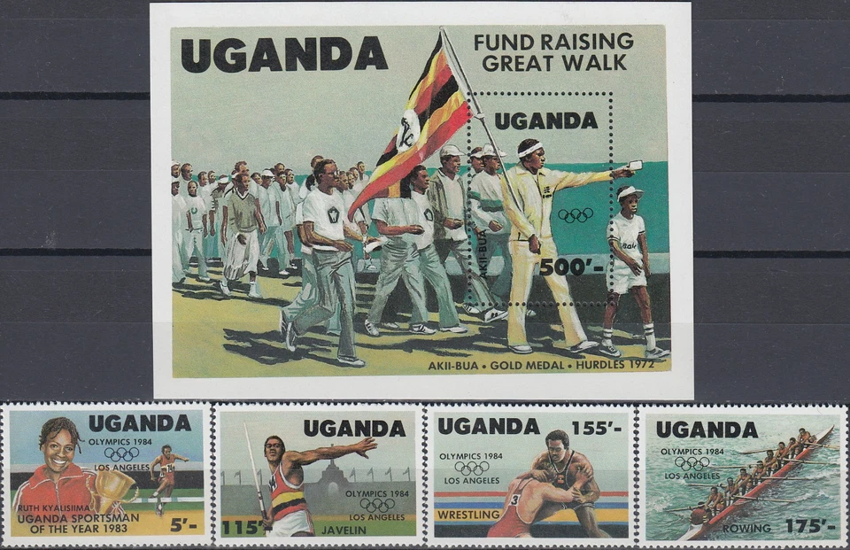 Uganda Set & S/S Juegos Olímpicos Los Ángeles 1984 MNH-10,50 euros Foto 1 de 1