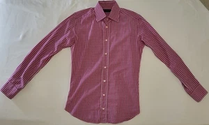 ETRO Dress Shirt Purple and White Collared Button Up Men's Size 38 Made In Italy - Foto 1 di 21