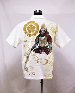 Camisa polo para hombre Karakuri Tamashii manga corta Kabuto Armor blanca talla L sin usar - Imagen 1 de 5