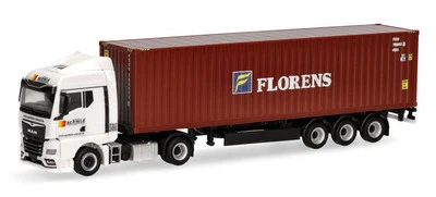 HERPA - MAN TGX GM 4x2 con container 3 assi SCHMIDT-FLORENS - 1/87 - HER318228 - Immagine 1 di 4