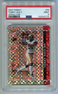 TORRY HOLT 2007 Topps Finest #59 XFRACTOR 15/25 PSA 9 St. Louis Rams - Image 1 of 2