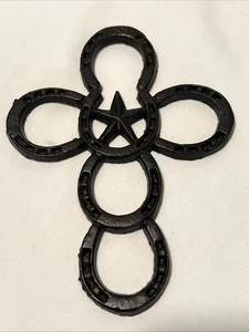 Hufeisen Stern Western Kreuz religiös Bauernhaus Landhaus Wanddeko - Bild 1 von 8