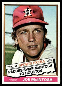 1976 Topps negociado Joe McIntosh Houston Astros #497T - Imagen 1 de 2