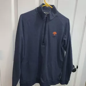 Travis Mathew Golf Mens Size Medium 1/4 Zip Blue Long Sleeve Active M W/pockets - Picture 1 of 12