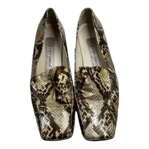 Andre Assous Women’s Size 9.5 Brown Animal Print Flat Shoes Stylish Comfort - Picture 1 of 12