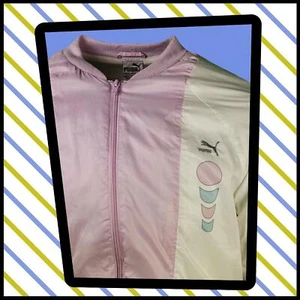 Seltene Vintage Boris Becker PUMA Trainingsjacke rosa Größe S UK 10-12 517 B - Bild 1 von 3