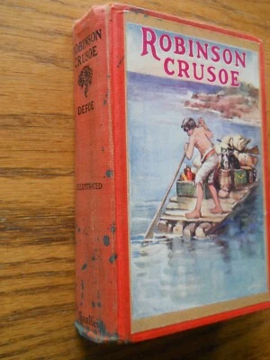 THE LIFE AND ADVENTURES OF ROBINSON CRUSOE DANIEL DEFOE VINTAGE BOOK - Image 1 of 4
