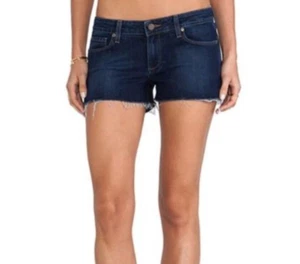 Paige Catalina Denim Frayed Shorts Mindy Dark Wash Blue 32 - Picture 1 of 8