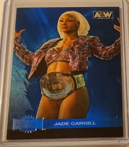 2022 cubierta superior AEW espectro azul metal paralelo #9 Jade Cargill - Imagen 1 de 1