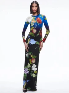 ALICE + OLIVIA DELORA OPEN BACK MAXI DRESS SIZE 8 NWOT - Picture 1 of 6