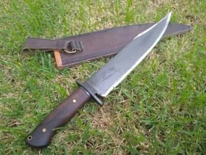 UBR CUSTOM HANDMADE HIGH CARBON STEEL BLACK MAMBA BOWIE KNIFE WITH SHEATH - Picture 1 of 4