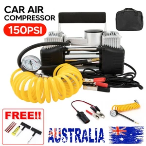HEAVY DUTY 12V Portable Car Air Compressor Auto Tire Pump Tyre Inflator 150 PSI - Picture 1 of 16