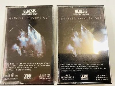 Genesis 1977 FACTORY SEALED Seconds Out Cassette Tapes 2 NOS - Image 1 of 3