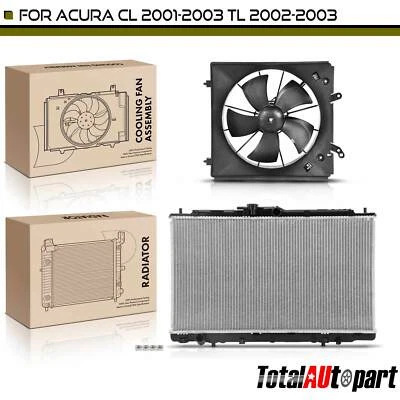 Kit de montaje de radiador y ventilador de refrigeración individual para Acura CL 2001-2003 TL 02-03 3,2 L Foto 1 de 4