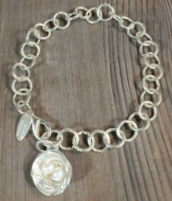 Wishnest por Alise Sheehan - Brazalete con dije de broche de nido de pájaro 9” largo imitación perla  Foto 1 de 3