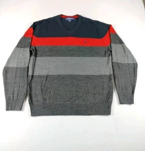 US Polo Assn Sweater Mens Large Multicolor Colorblock Cabincore Cozycore Casual - Picture 1 of 11