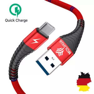 USB C Typ C Ladekabel Datenkabel 2.4A für SAMSUNG GALAXY S21 A50 A20 A51 S10 DE - Bild 1 von 9