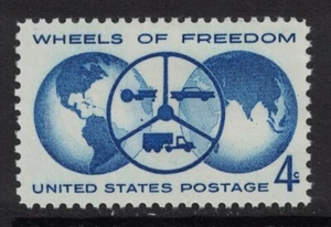 Scott 1162- Ruedas De Libertad, Tractor, Coche, Truck- MNH 1960- sin Usar Mint - Imagen 1 de 1