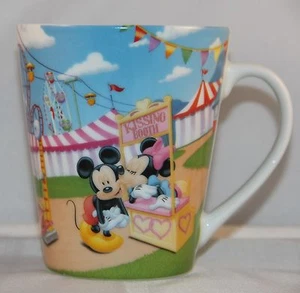 Disney MICKEY MINNIE Kissing Booth Carnival Donald Duck Goofy Coffee Mug Cup - Picture 1 of 7