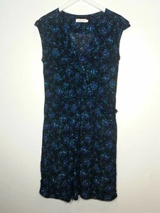 BUTTERFLY MATTHEW WILLIAMSON DRESS SIZE 10 STARS BLACK BLUE SHIFT DESIGNER k8 - Picture 1 of 8