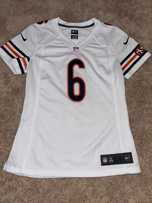 Camiseta deportiva para mujer Chicago Bears NFL Nike On Field Apparel Jay Cutler #6 S blanca Foto 1 de 4