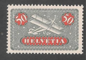 Switzerland #C9 (AP1) VF/XF MNH - 1923 50c Biplane against Sky - Picture 1 of 1