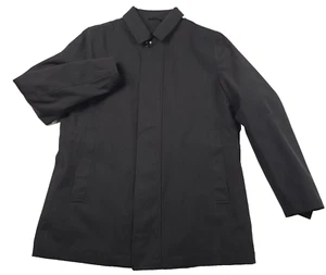 $395 Michael Kors Byron Black Heather Rain Coat Jacket Mens Size 42R - Picture 1 of 14