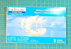 NEU! Creatology Holzpuzzle Militärschiff 5 Blatt, 16,7” x 5,1” x 13,7” Boot - Bild 1 von 2