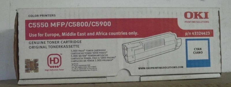 Oki 43324423 Toner cyan C5550 MFP  C5800 C5900 Cdtn DN DTN N Karton C - Bild 1 von 1