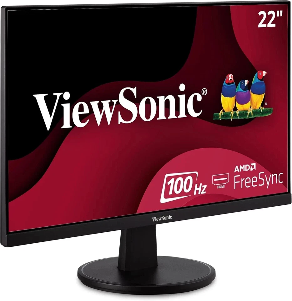 NEW ViewSonic 22" FHD 1080p Monitor 100Hz FreeSync Ultra-Thin Bezel - VA2247-MH - Image 1 of 1