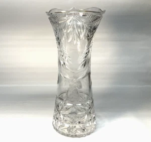 Libbey Brilliant Period Cut Glaskorsett Vase 12" - Bild 1 von 24