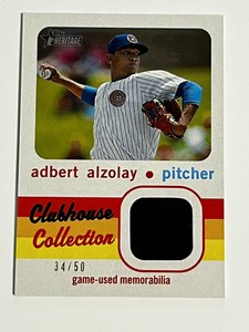 Adbert Alzolay 2020 Topps heritage clubhouse collection minor league relic 34/50