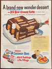 1953 Nabisco Vintage Print Ad Cocoanut Bars Jell-O Puddings Food Advertisement